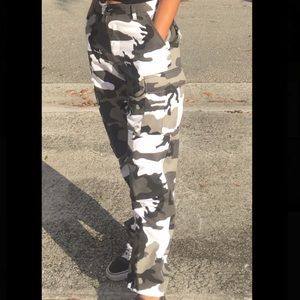 Camo Pants | Black and White | Unisex